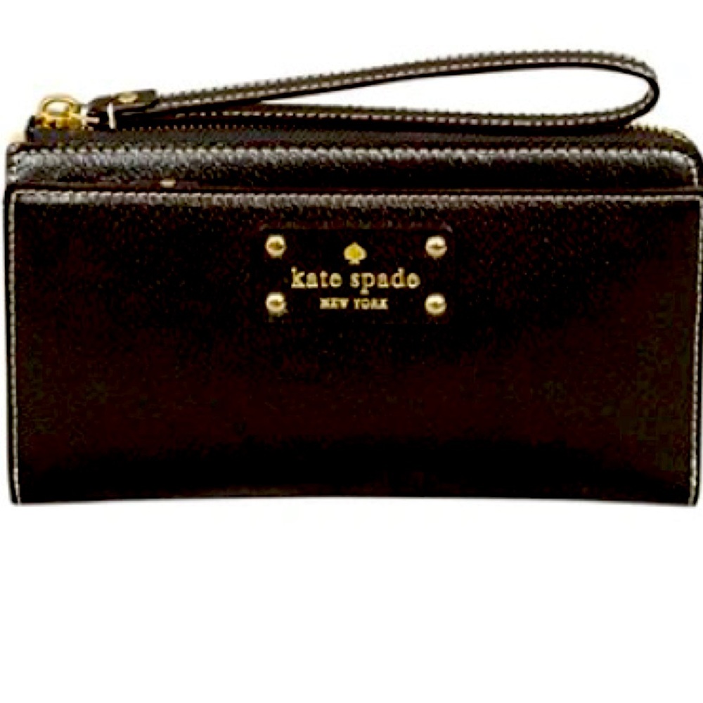 NWOT Kate spade ♠️ RARE LTD 14K Gold Plated-2 Zip Continental Wallet-XL